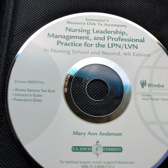 Nursing Leadership Management LPN LVN Test Bank Instructors Resource CD - Picture 2 of 5